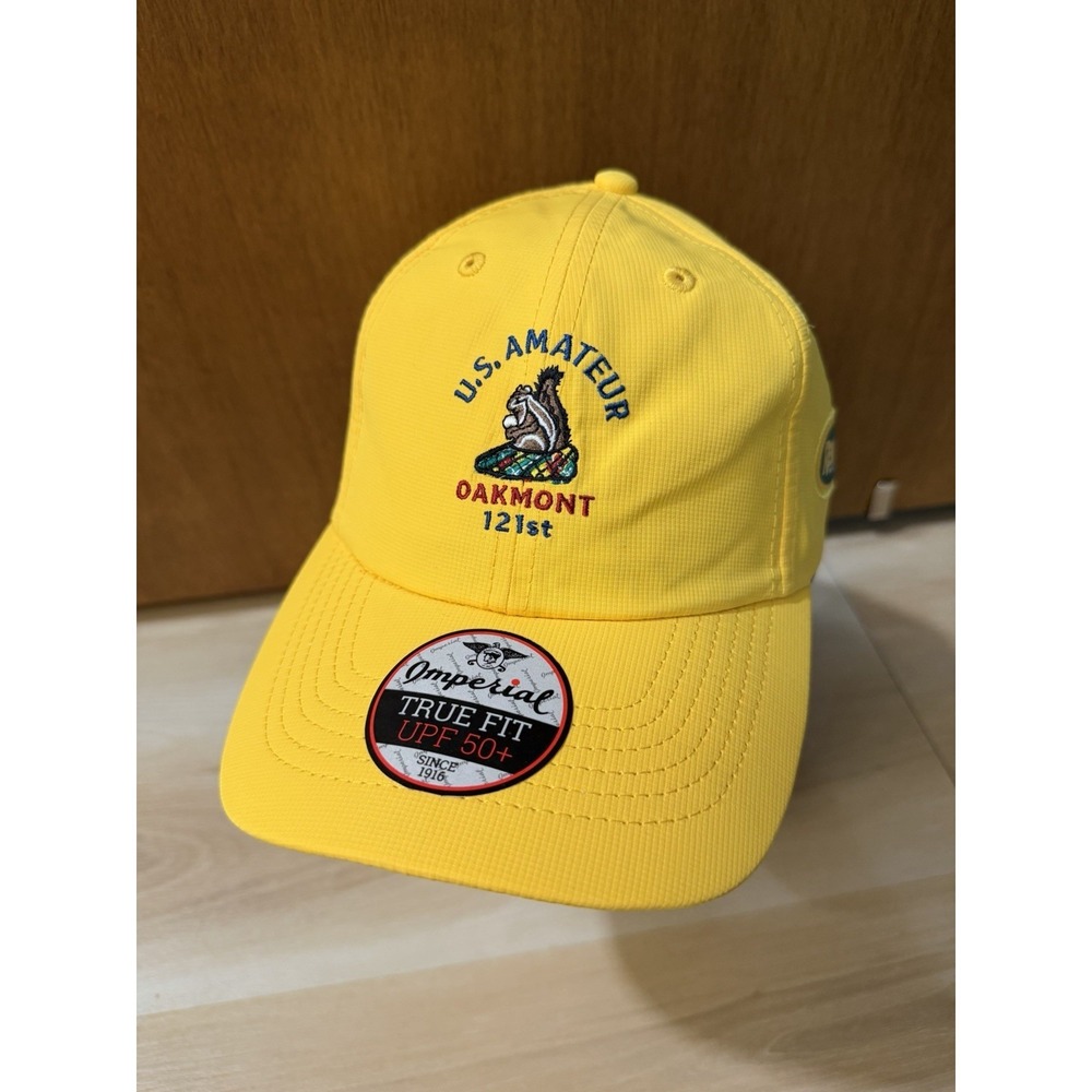 Imperial 121st US Amateur Open Yellow Golf Hat Oakmont New UPF 50